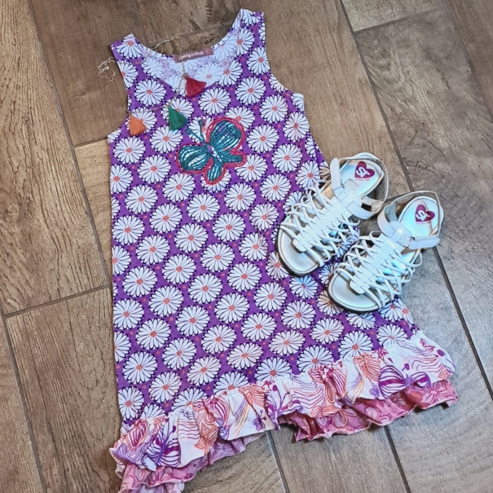 🐇Jelly the Pug Sleeveless Dress Girls Size 7